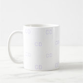 Witte vioolmonogram initiaal koffiemok (Links)