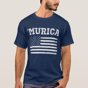  witte vlag 'Murica T-shirt