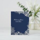 witte vleermuizen marjoin blue bruiloft kaart (Staand voorkant)