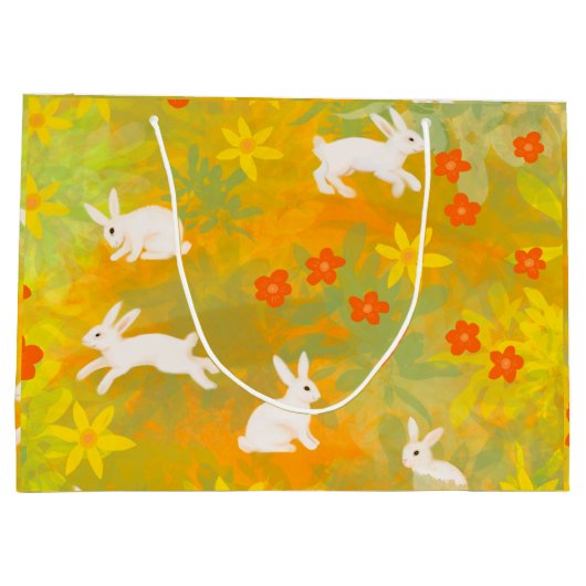 witte vleermuizen op een weide groot cadeauzakje (Achterkant)