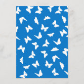 Witte Vlinder Blauwe Achtergrond Esthetisch Patroo Menu (Voorkant)