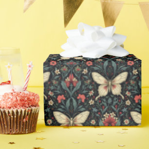 Witte Vlinder Elegantie Cadeaupapier