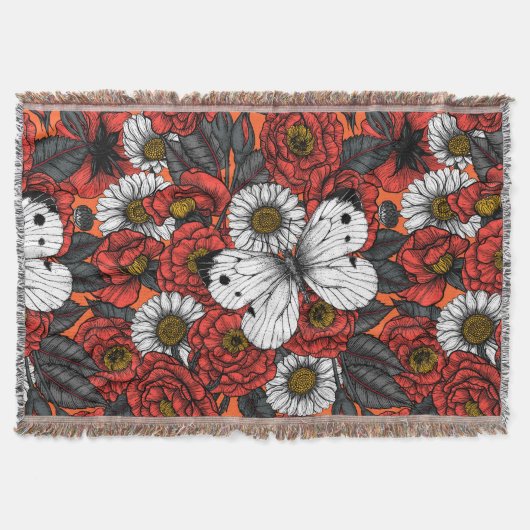 Witte vlinder en rozen deken (Voorkant)