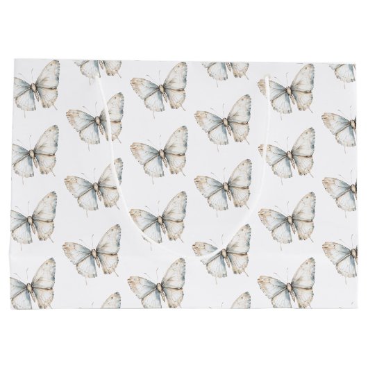 witte vlinder Vrijgezellenfeest Groot Cadeauzakje (Achterkant)