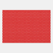 witte vlinderdarm dots Chevron stripes op rood Inpakpapier Vel (Voorkant)