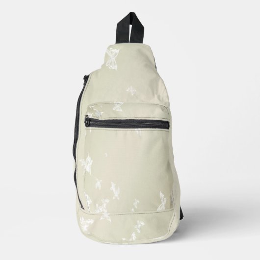 Witte Vlinders Sling Bag (Voorkant)