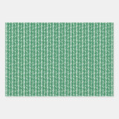 witte vlootsdots Chevron stripes op groen Inpakpapier Vel (Voorkant 2)