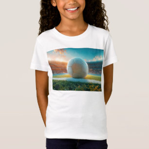 Witte voetbal in arena t-shirt