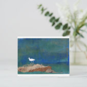 Witte vogel briefkaart (Staand voorkant)