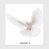 Witte vogel sticker (Vel)