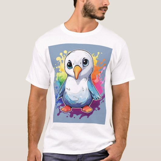 Witte vogel t-shirt (Voorkant)