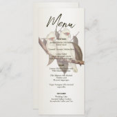 Witte Vogels Bruiloft Menu (Voorkant / Achterkant)