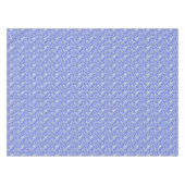 Witte vogels en bloemen op blauw tafelkleed (Voorkant (Horizontaal))