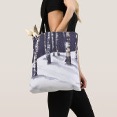 Witte vogels in de winter tote bag (Dichtbij)