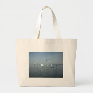 Witte vogels met hakuna matata.JPG Grote Tote Bag