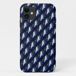 witte vogels op blauwe hoes