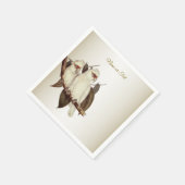 Witte vogels servetten (Hoek)