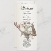 Witte Vogels Wedding Programma (Voorkant / Achterkant)