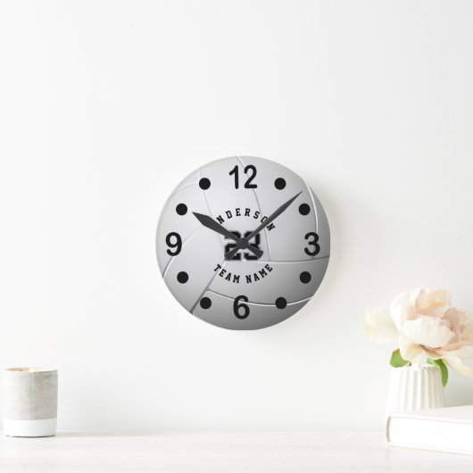 Witte Volleybalstijl met doe-het-zelftekst Ronde Klok (Huis)
