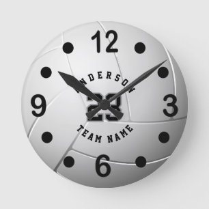 Witte Volleybalstijl met doe-het-zelftekst Ronde Klok