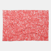 Witte vonken en rood glitterpatroon theedoek (Horizontaal)