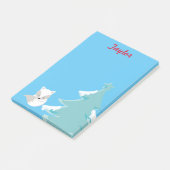 Witte vos winter wonderland post-it® notes (Schuin)