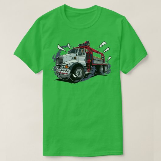 Witte vrachtwagenmonster t-shirt (Design voorkant)