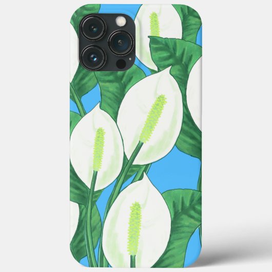 Witte vredesleugens op bleke blauwe achtergrond Case-Mate iPhone case (Achterkant)