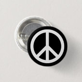 Witte Vredessymbool Button (Voorkant /achterkant)