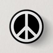 Witte Vredessymbool Button (Voorkant)