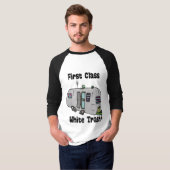 Witte vuilnis van de eerste klasse t-shirt (Voorkant volledig)