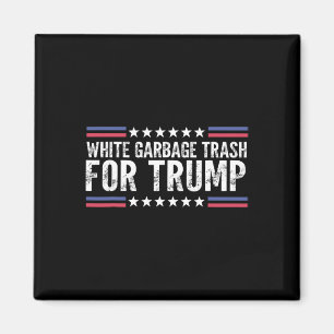 Witte vuilnisbak Stem Trump Voor President Magneet