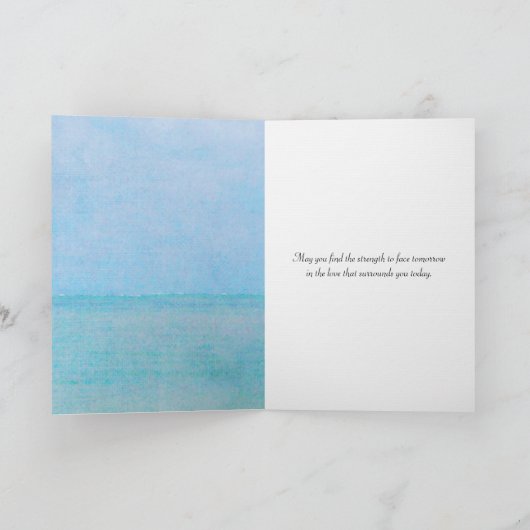 Witte vuurtoren en zeilboot sympathie kaart (Binnen)