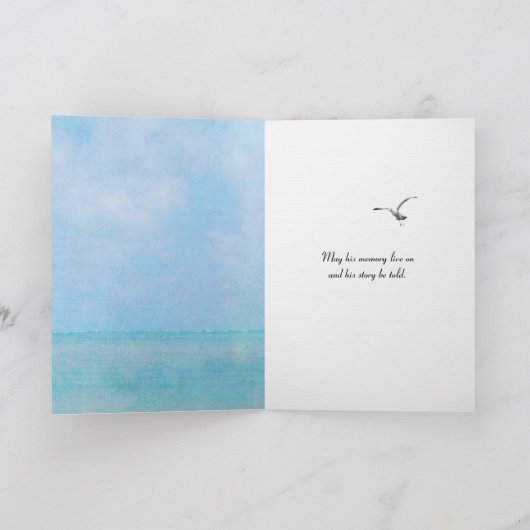 Witte vuurtoren en zeilboot sympathie kaart (Binnen)