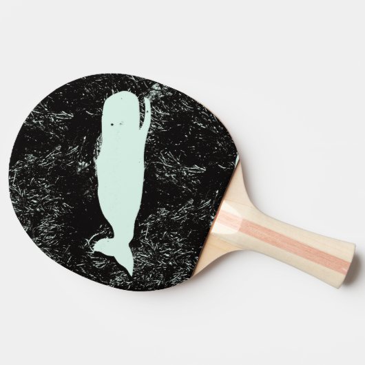 witte walvis pongpeddel tafeltennisbatje (Zijkant)