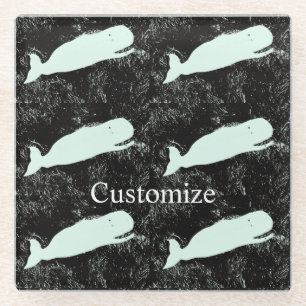 Witte walvissen Thunder_Cove Glazen Onderzetter