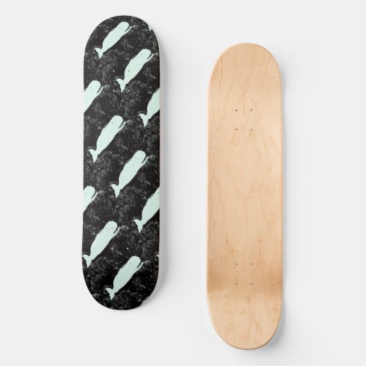 Witte walvissen zwarte Thunder_Cove Skateboard (Voorkant)