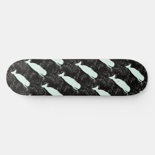 Witte walvissen zwarte Thunder_Cove Skateboard (Horizontaal)