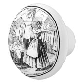 Witte  Wapenhuiswaskamer Keramische Knop (Rechts)