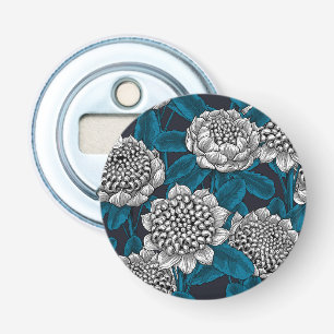 Witte waratabloemen button flesopener