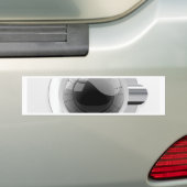 Witte wasmachine bumpersticker (Op auto)