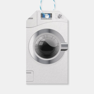Witte wasmachine cadeaulabel