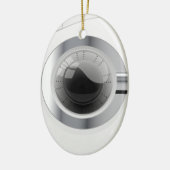Witte wasmachine keramisch ornament (Links)