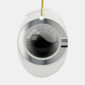 Witte wasmachine keramisch ornament (Voorkant)