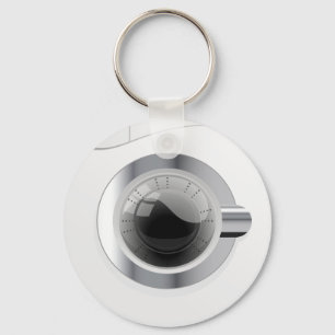 Witte wasmachine sleutelhanger