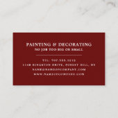 Witte wasverf, schilder en decorator visitekaartje (Achterkant)