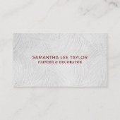 Witte wasverf, schilder en decorator visitekaartje (Voorkant)