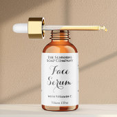 Witte waterdichte cosmetica druppelaar fles labels