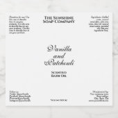 Witte  waterdichte cosmetica flesetiket sparkling wijnetiket (Enkel label)