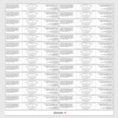 Witte Waterdichte Cosmetica Label 1 "x 7" (Vel)